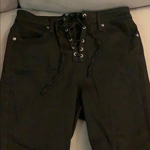 Sexy Laceup Ankle Jeans